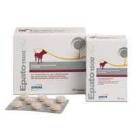 Produktbild von ICF Epato 1500 Plus Nahrungsergänzung zur Unterstützung der Leberfunktion für Hunde 2 x 120 Tabletten - 2 x 120 Stk.