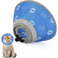 Produktbild von IDOGCHEW Katzenkragen Blau Wasserabweisend und Verstellbar für erwachsene Katzen