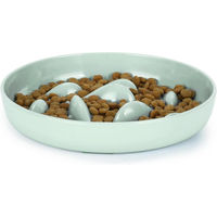 Produktbild von IDOGCHEW Slow-Feeder Anti-Schling-Napf aus Keramik für Katzen und kleine Hunde in Grün