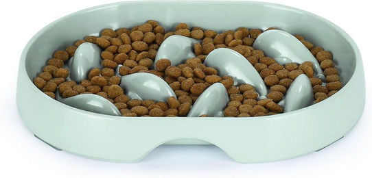 IDOGCHEW Slow Feeder Anti Schling Napf für Katzen und kleine Hunde aus Kunststoff in Grün oder Weiß – Bild 1 von 6
