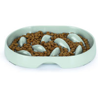 Produktbild von IDOGCHEW Slow Feeder Anti Schling Napf für Katzen und kleine Hunde aus Kunststoff in Grün oder Weiß