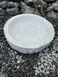 IDYL Vogeltränke aus Granit rund Ø 30 cm hellgrau – Bild 1 von 1