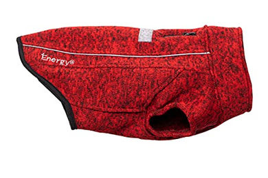 iEnergy OSC isolierende Outdoor-Hundejacke mit Fleece-Innenfutter windabweisend und reflektierend Rot Klein – Bild 1 von 7