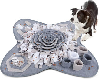 IEUUMLER Hund Schnüffelteppich Intelligenzspielzeug Trainingsmatte Grau – Bild 1 von 4