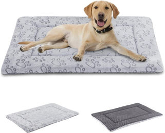 IEUUMLER Hundematte und Katzenkissen aus Plüsch Waschbar Grau XS – Bild 1 von 8