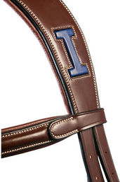 Ikonic Elite Trense mit kombiniertem Reithalfter aus Leder für Warmblut in Braun oder Schwarz – Bild 1 von 8