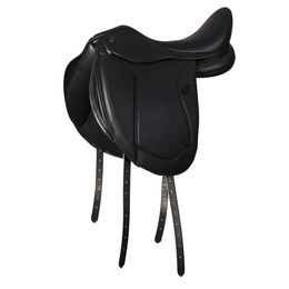 Produktbild von Ikonic IC Light Hybrid Dressursattel aus Leder in Schwarz Tief