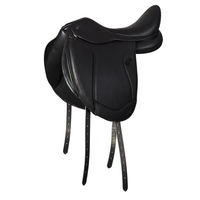 Produktbild von Ikonic IC Light Hybrid Dressursattel aus Leder in Schwarz Tief