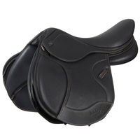 Produktbild von Ikonic IC Light Hybrid Sprungsattel für Ponys aus Leder in Schwarz oder Braun