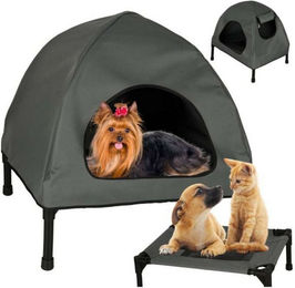 Ikonka Faltbares Haustierhaus für Hunde und Katzen mit Dach und Fenster 60x54x44 cm aus Polyester für kleine bis mittlere Tiere – Bild 1 von 2