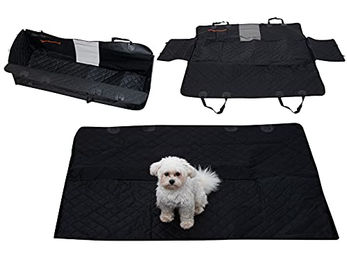 ikonka Hundematte Auto Schonbezug für Hund und Katze Wasserdicht mit Pupiel Print 136cm x 120cm – Bild 1 von 5