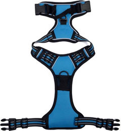 Illes-Laedchen Hundegeschirr Blau verstellbar gepolstert und reflektierend mit atmungsaktivem Mesh – Bild 1 von 3