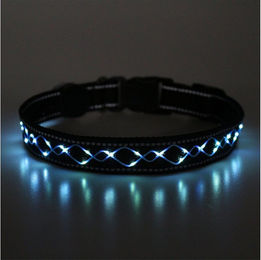 Illes-Laedchen LED Hundehalsband mit Blinklicht USB wiederaufladbar in Blau oder Schwarz – Bild 1 von 2