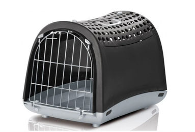 IMAC Transportbox Linus Cabrio für Hunde und Katzen XS Grau Kunststoff – Bild 1 von 9