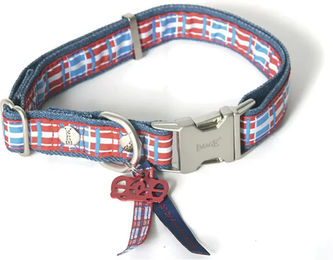 Produktbild von Image Hundehalsband Gurtband Blau Bunt 25/50-65 cm