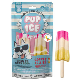 Imaginelles Ltd. Pup Ice Rocket Lollies Hundesnack Erdbeere & Banane ohne Zuckerzusatz – Bild 1 von 5