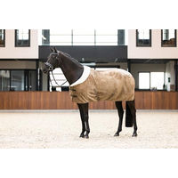 Produktbild von Imperial Riding Ambient Galaxy Pferde-Fleece- und Abschwitzdecke aus Teddyfleece mit Kunstfellkragen Cappuccino 135
