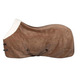 Imperial Riding Ambient Galaxy Pferde-Fleece- und Abschwitzdecke aus Teddyfleece mit Kunstfellkragen in Beige 165 – Bild 1 von 3