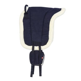 Imperial Riding Bareback-Pad Free Ride für Pferde mit V-Gurt-Technik aus Kunstwildleder und Kunstfell in Navy Blau – Bild 1 von 2