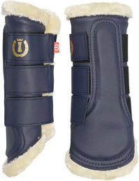 Imperial Riding Classic Dressurgamaschen für Pferde mit Kunstfellfutter in Blau XL – Bild 1 von 2
