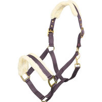 Produktbild von Imperial Riding Classic Fur Pferdehalfter aus Nylon mit Kunstfellpolsterung in Bordeaux für Ponys