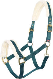 Produktbild von Imperial Riding Classic Fur Pferdehalfter für Fohlen aus Nylon mit Kunstfell in Grün und Gold