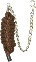 Imperial Riding Classic SH Longe mit Eisenkette und Messing-Karabiner in Walnuss Braun – Bild 1 von 2