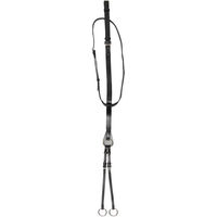 Produktbild von Imperial Riding Core Laufmartingal aus Leder für Pferde in Schwarz mit verstellbarer Gabel Grösse Full