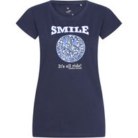 Produktbild von Imperial Riding Damen Reitshirt Smiley Flowers Blau Größe M