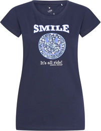Produktbild von Imperial Riding Damen Reitshirt Smiley Flowers Blau XXL