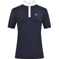 Produktbild von Imperial Riding Damen Turnierpolo Basic Glam Reitshirt mit Strass-Details Navy 2XL