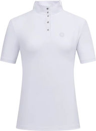 Imperial Riding Damen Turnierpolo Basic Glam Reitshirt mit Strass-Details Weiß XL – Bild 1 von 1