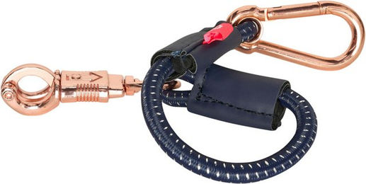 Imperial Riding Elastischer Traileranbinder mit Panikhaken und Karabiner Navy 40cm - 40 cm – Bild 1 von 2