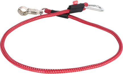 Imperial Riding Elastischer Traileranbinder mit Panikhaken und Karabiner Tango Rot 120cm – Bild 1 von 2