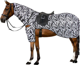 Imperial Riding Fliegenausreitdecke Super-dry Flower Black Zebra Schwarz aus Polyester Größe M – Bild 1 von 1