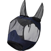 Produktbild von Imperial Riding Fliegenmaske Fly Shield mit UV-Mesh und Fleeceeinfassung Navy mit Ohren für Vollblut