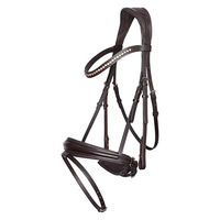 Produktbild von Imperial Riding Fria Trense aus Büffelleder mit Schafslederpolsterung und Strass Stirnband Braun Cob