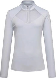Produktbild von Imperial Riding Gaby Technisches Reitshirt mit langen Ärmeln für Damen in Grau und Weiß Größe L