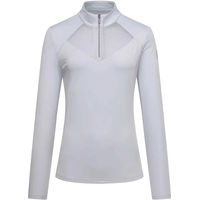 Produktbild von Imperial Riding Gaby Technisches Reitshirt mit langen Ärmeln für Damen in Grau und Weiß Größe L