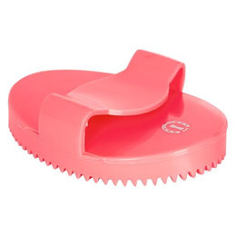 Imperial Riding Gummistriegel Massagebürste für Pferde Neon Pink – Bild 1 von 2