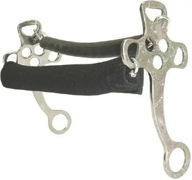 Imperial Riding Hackamore für Pferde aus Inox und Neopren in Silber – Bild 1 von 2