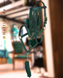 Produktbild von Imperial Riding Halfter mit Fliegenfransen und Strick in Forest Green aus Nylon
