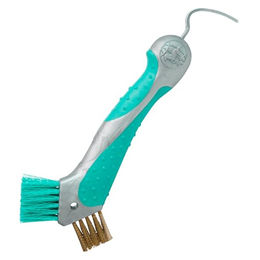 Imperial Riding Hufkratzer IRH Scraper mit Metallbürste und ergonomischem Griff in Jade Grün für Pferde – Bild 1 von 2