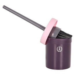 Produktbild von Imperial Riding Hufölpinsel für Pferde mit integrierter Dose in Rose-Bordeaux-Silber
