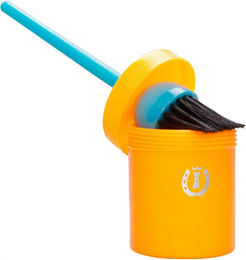 Produktbild von Imperial Riding Hufölpinsel für Pferde mit Kunststoff-Dose in Orange