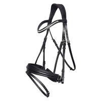Produktbild von Imperial Riding IRH Fria Trense aus Büffelleder mit Schafslederpolsterung und Strass Stirnband in Schwarz Xfull