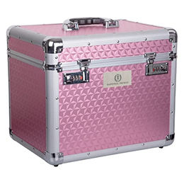Imperial Riding IRH Shiny Putzbox mit Zahlenschloss und Spiegel in Pink – Bild 1 von 5