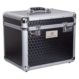 Imperial Riding IRH Shiny Putzbox mit Zahlenschloss und Spiegel in Schwarz-Glitzer – Bild 1 von 5