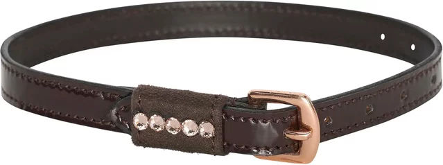 Imperial Riding Kids Sporenriemen Walker Glam aus Leder mit Strass Braun 40,64 cm – Bild 1 von 3