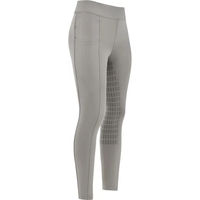 Produktbild von Imperial Riding Kinder Reitleggings Basic Full Grip mit Silikon-Vollbesatz und Handytaschen helles Olivgrün Größe 152